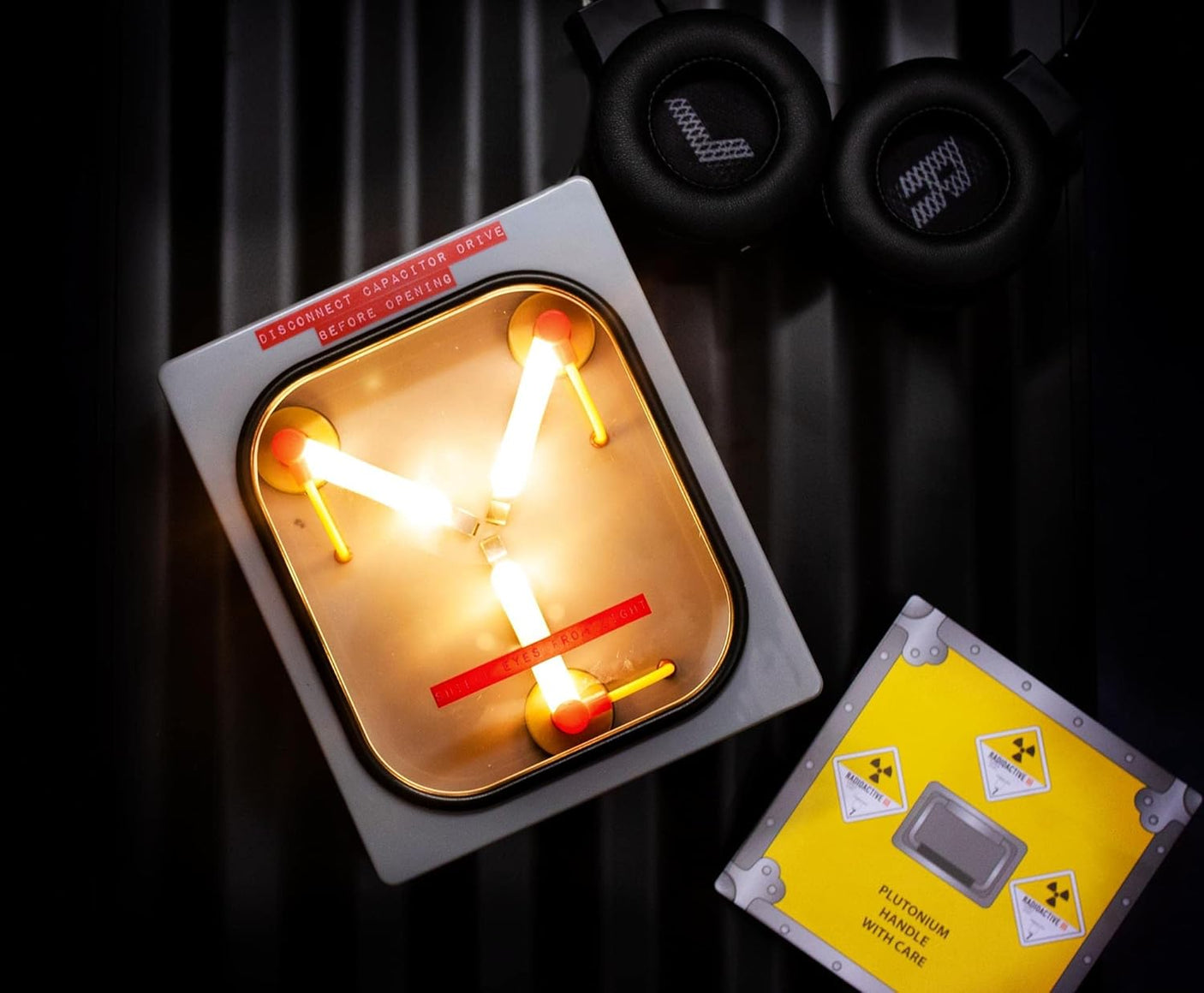 Back to the Future Flux Capacitor Replica 6 - Inch USB Mood Light | Nightstand Table Lamp with LED Light for Bedroom, Desk, Living Room | Home Decor Room Essentials | '80s Toys, Gifts And Collectibles - Build Your Ideas