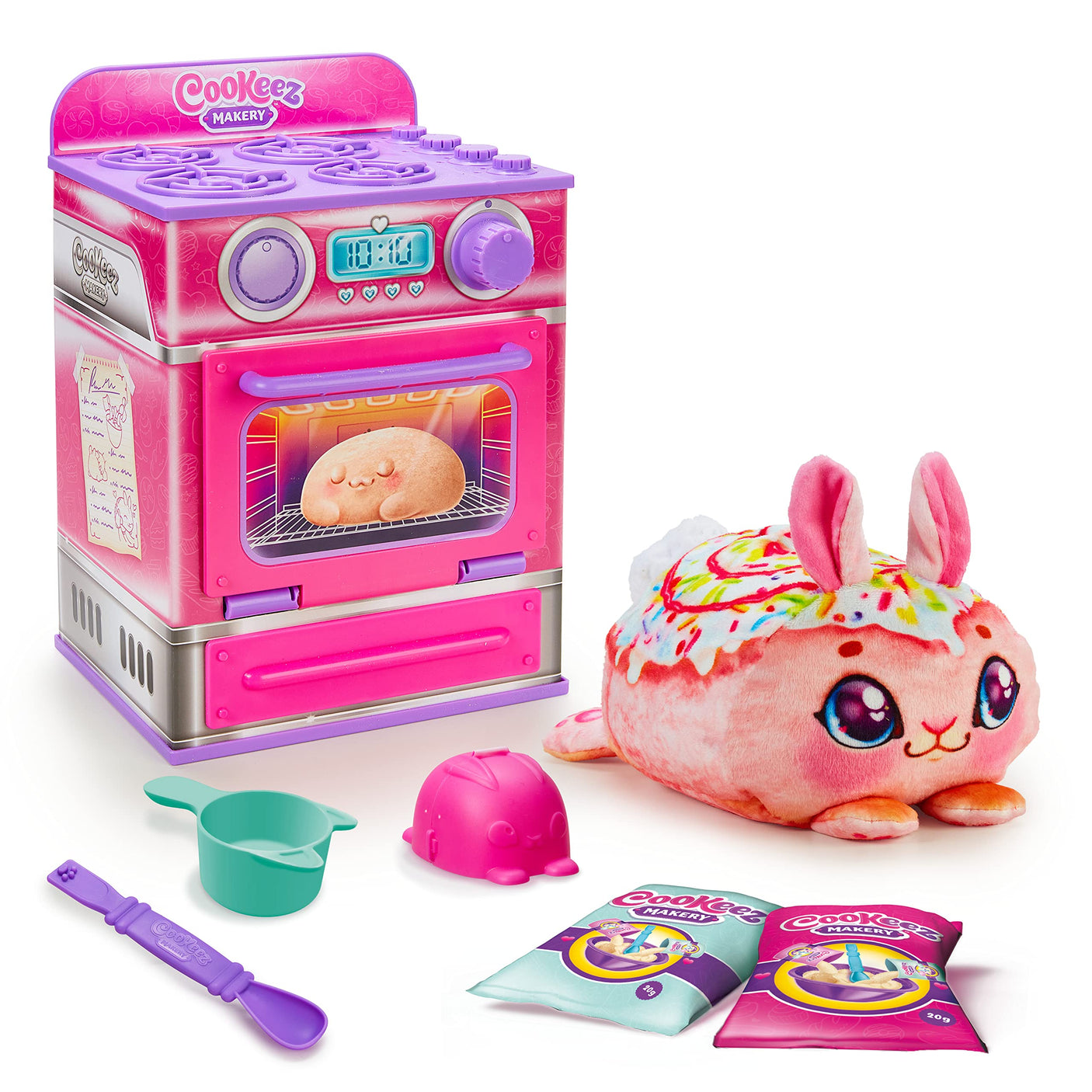 Baked Treatz Oven Playset – Interactive Bake & Reveal Toy Oven with Mystery Warm Scented Plush (Barky Bun, Ciacatta Bake, or Wheatney Bunny), Mixing Tools, Dough, & Accessories, 5+ - Build Your Ideas
