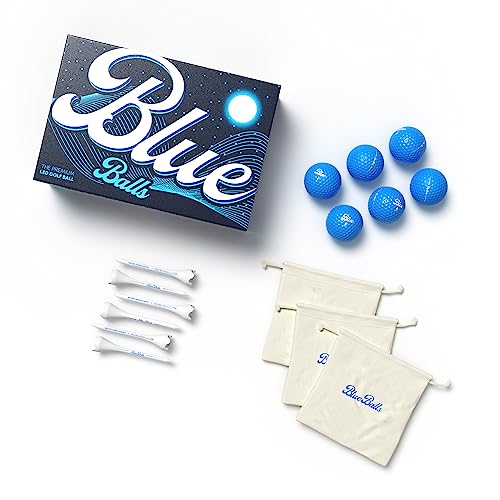 Blue Balls Premium LED Light Up Golf Balls | Glow in The Dark | Night Golf | Funny Gift | Bachelor Party - Build Your Ideas