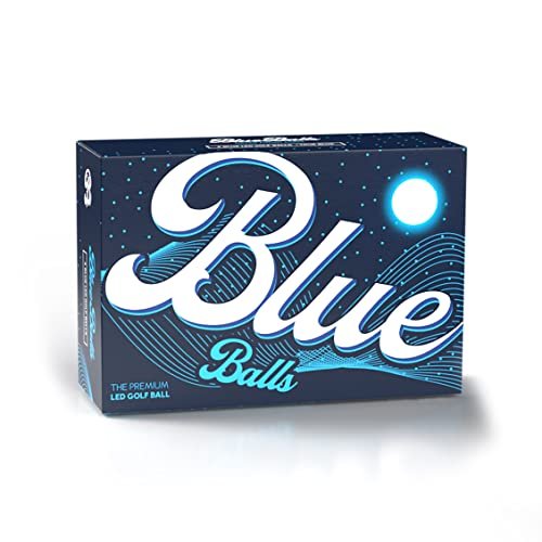 Blue Balls Premium LED Light Up Golf Balls | Glow in The Dark | Night Golf | Funny Gift | Bachelor Party - Build Your Ideas