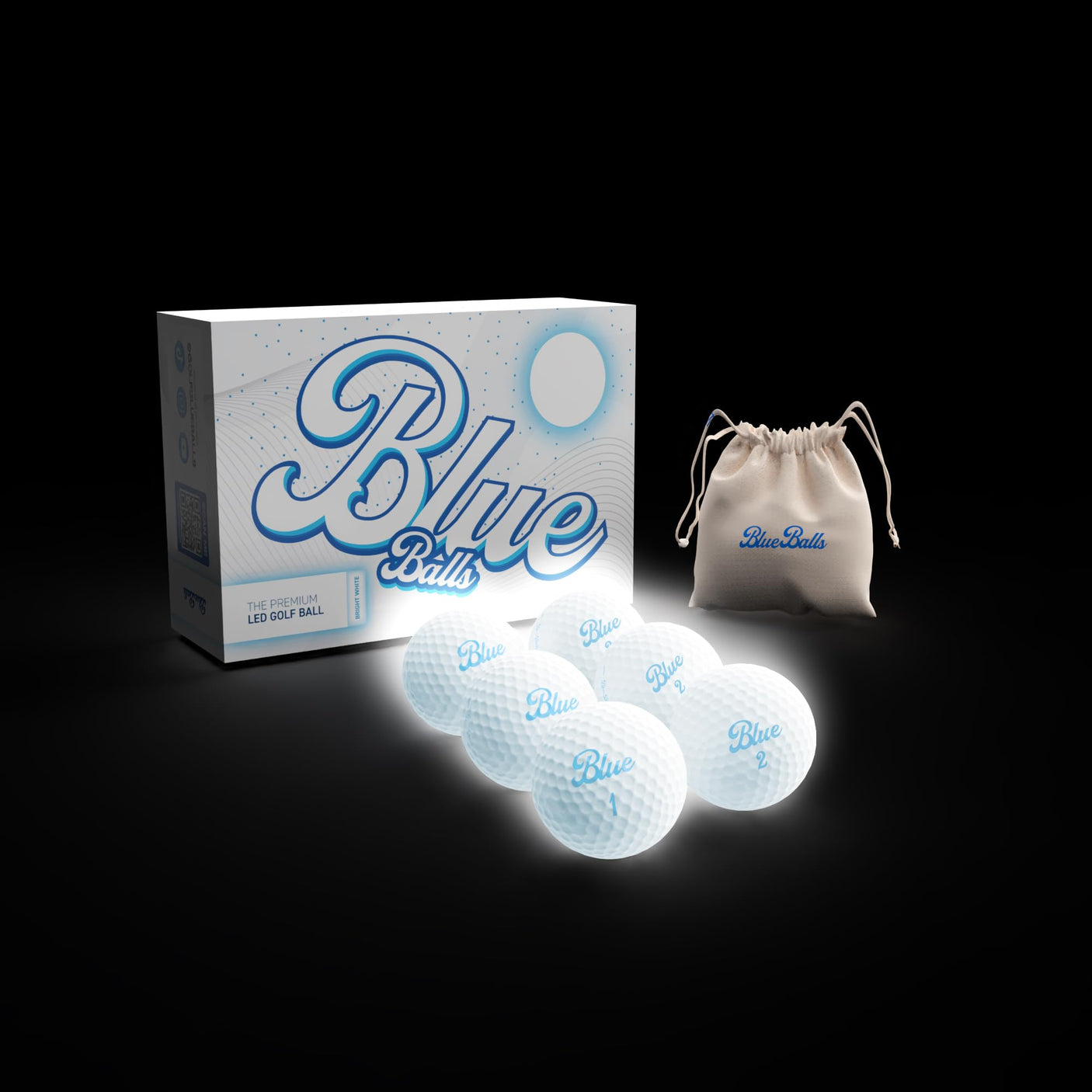 Blue Balls Premium LED Light Up Golf Balls | Glow in The Dark | Night Golf | Funny Gift | Bachelor Party - Build Your Ideas