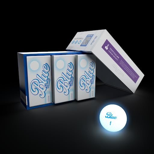 Blue Balls Premium LED Light Up Golf Balls | Glow in The Dark | Night Golf | Funny Gift | Bachelor Party - Build Your Ideas