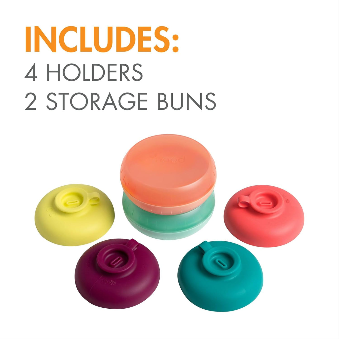 Boon Drizzle Popsicle Holders for Kids - Includes 2 On - the - Go Travel Cases - Catches Drips Before They Drop - Frozen Popsicle and Ice Cream Holder for Summer Days and Birthday Popsicle Party - 4 Count - Build Your Ideas