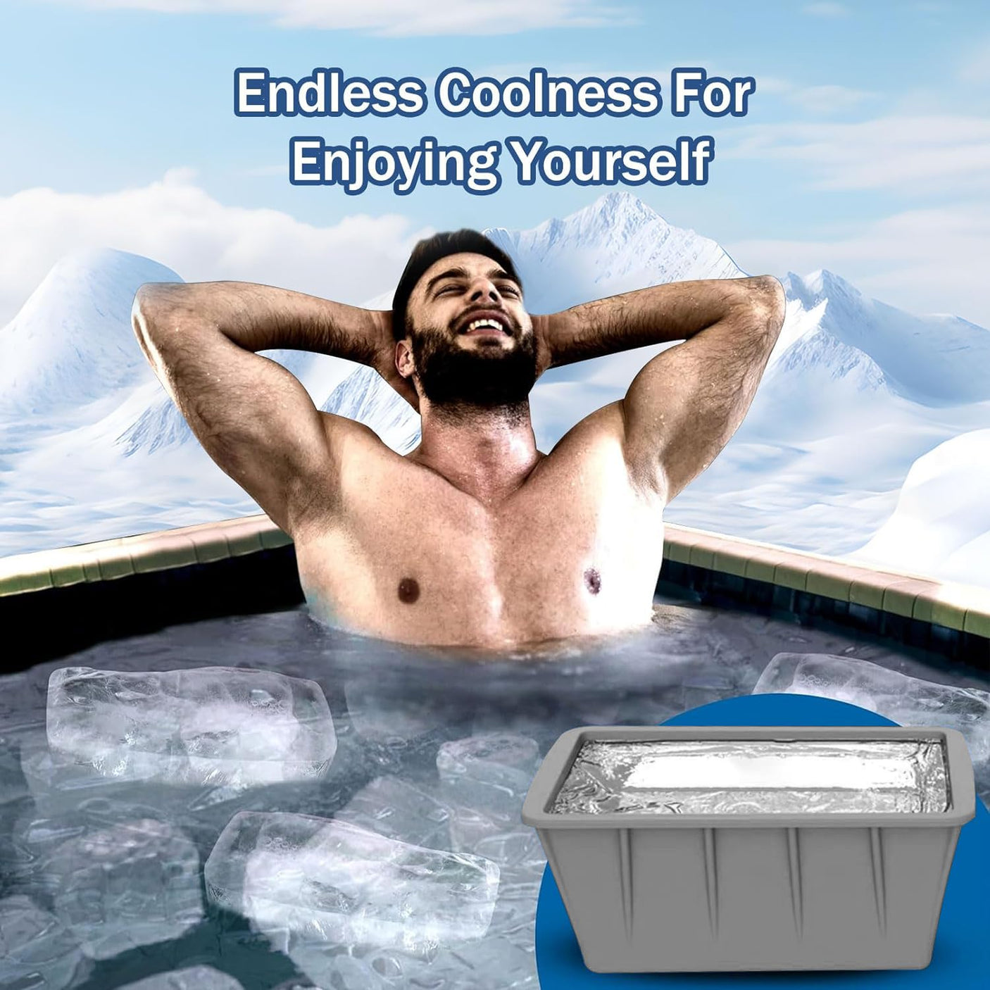 Extra Large Ice Cube Molds 4Pack 32LB Silicone Large Ice Cube Molds for Cold Plunge Tub,Reusable Ice Cube Trays for Freezer,Ice Block Molds for Home Ice Baths,Cold Plunge Accessories,Ice Bath Chiller - Build Your Ideas