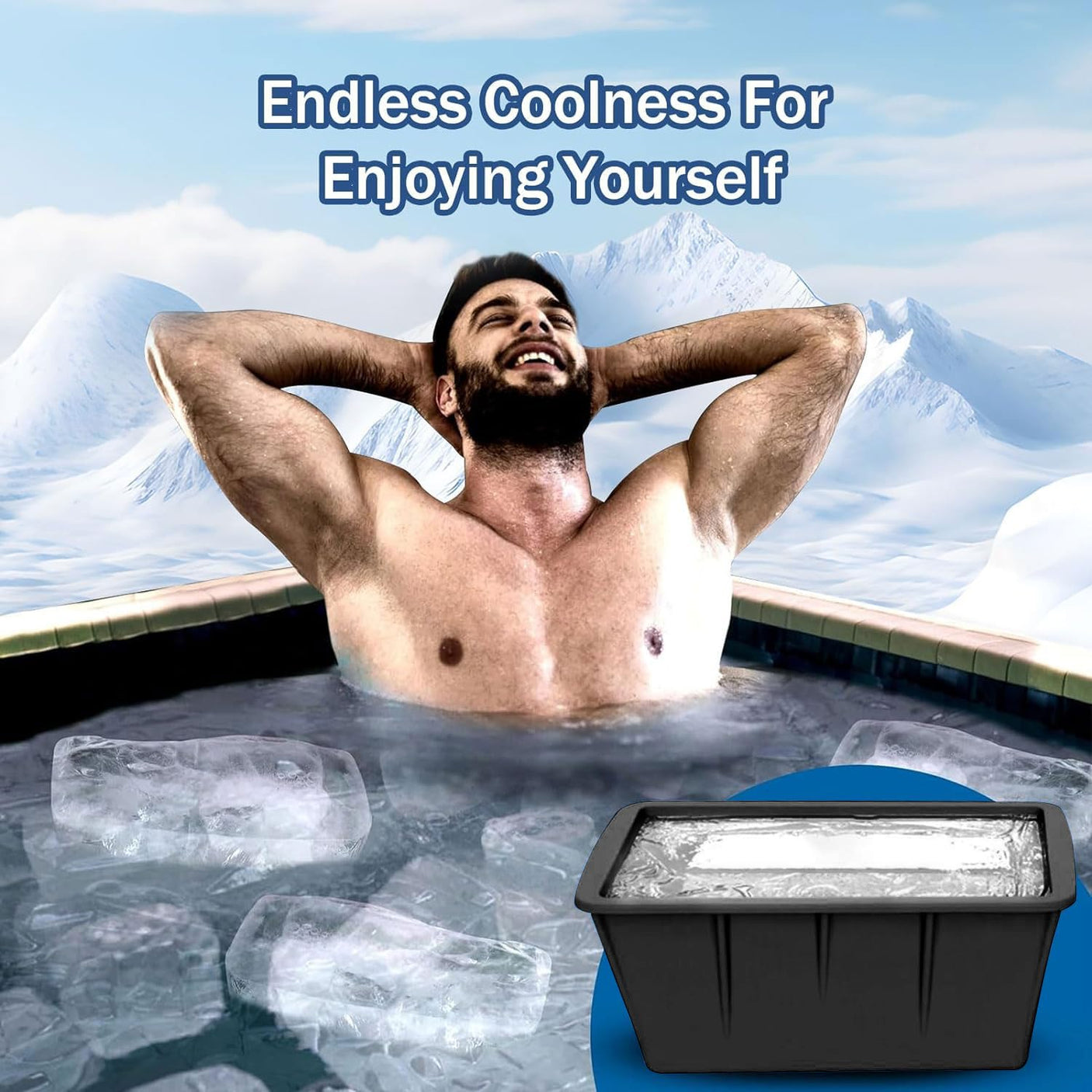 Extra Large Ice Cube Molds 4Pack 32LB Silicone Large Ice Cube Molds for Cold Plunge Tub,Reusable Ice Cube Trays for Freezer,Ice Block Molds for Home Ice Baths,Cold Plunge Accessories,Ice Bath Chiller - Build Your Ideas