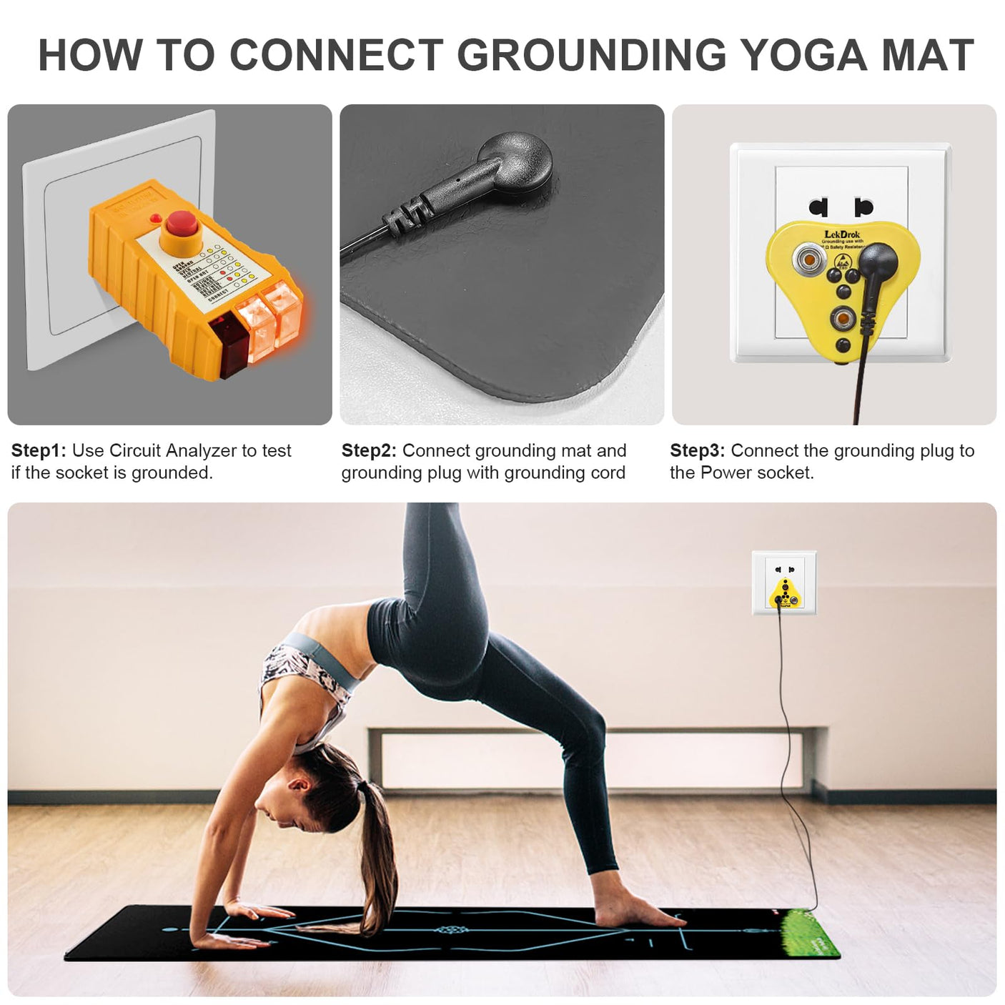 Grounding Yoga Mat, 72x24inch, Earthing Sleep Pad for Physical Therapy, Exercise & Workout Non Slip Mat, Reduce Anxiety and Improve Sleep - Build Your Ideas