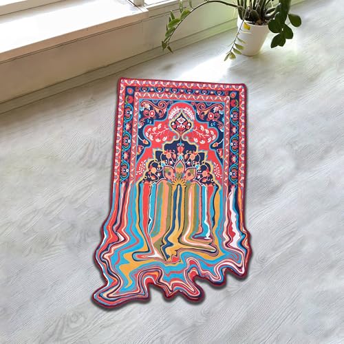 Melting Rug 2x3 Oriental Design Melting Area Rug Machine Washable Traditional Carpet Nonslip Mat Scandinavian Melting Rug for Living Room Bedroom Kitchen Abstract Rug Fabric Surface - Build Your Ideas