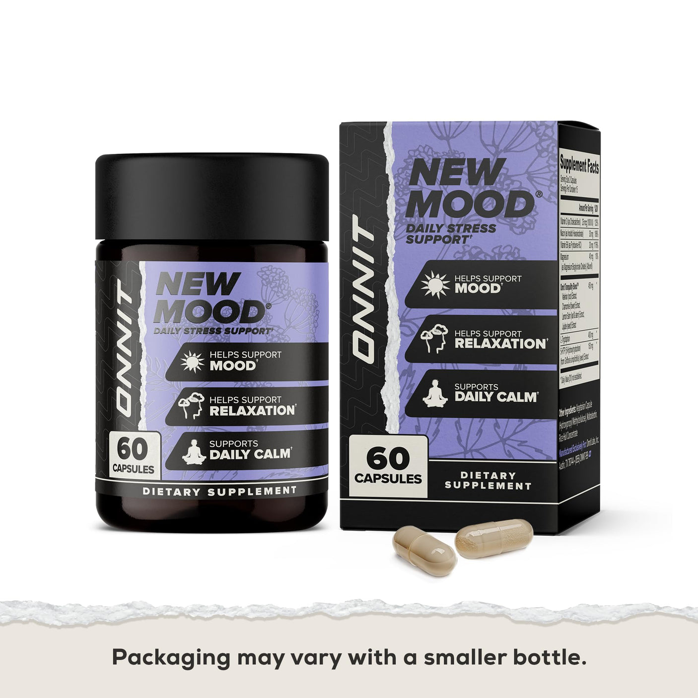 ONNIT New Mood Daily Stress Support Capsules, Sleep and Mood Support Supplement for Men and Women, Daily Stress Management Capsules, 30 Count - Build Your Ideas