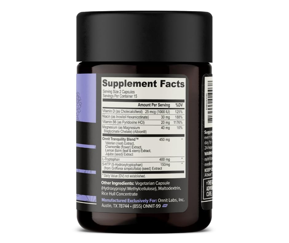 ONNIT New Mood Daily Stress Support Capsules, Sleep and Mood Support Supplement for Men and Women, Daily Stress Management Capsules, 30 Count - Build Your Ideas