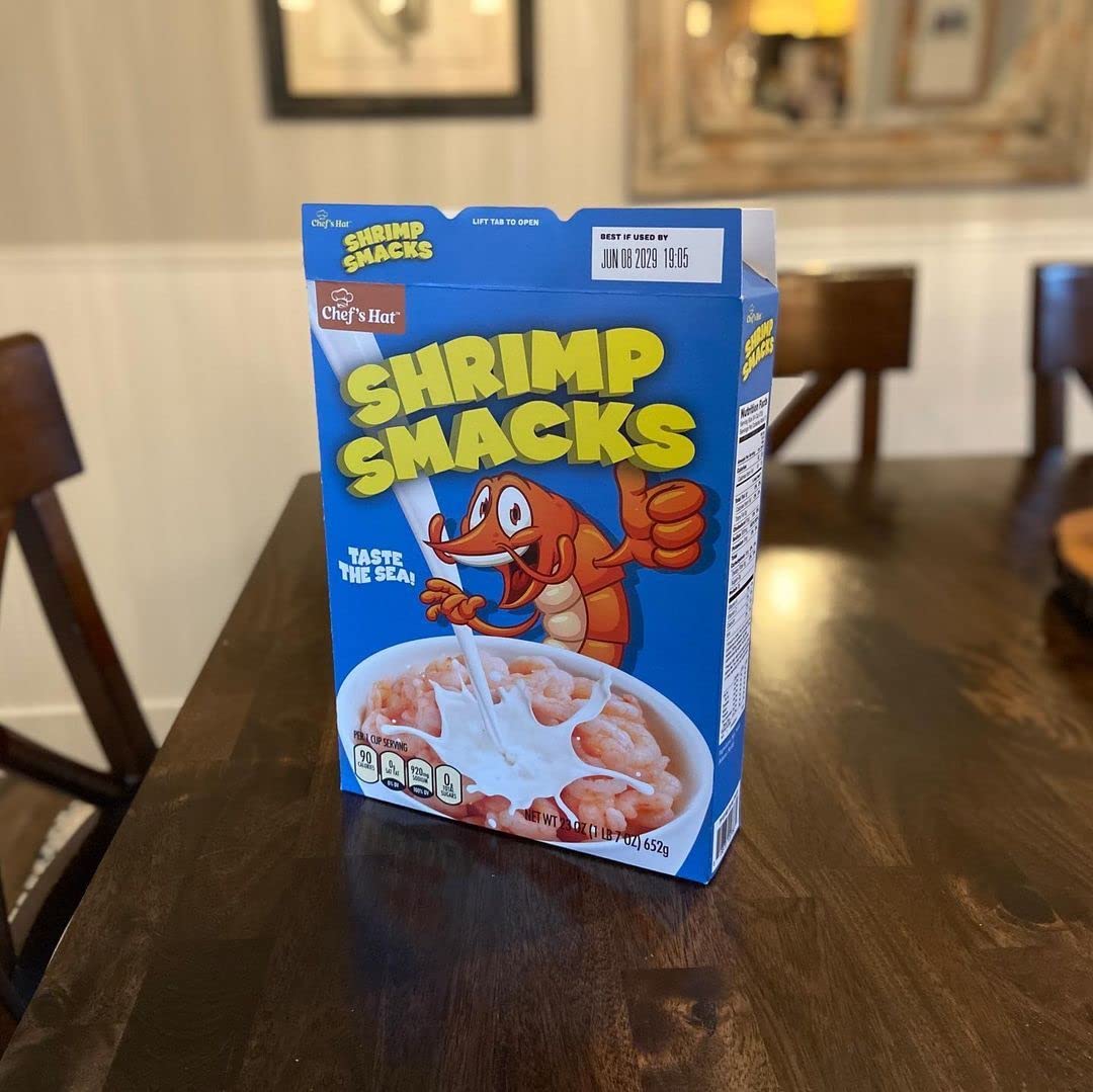 Prank Pack Cereal Box: Shrimp Smacks, Prank Gift Box, Prank Perfect for Kids, Novelty Gifting Box for Pranksters - Build Your Ideas