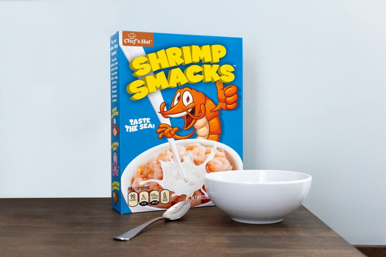 Prank Pack Cereal Box: Shrimp Smacks, Prank Gift Box, Prank Perfect for Kids, Novelty Gifting Box for Pranksters - Build Your Ideas