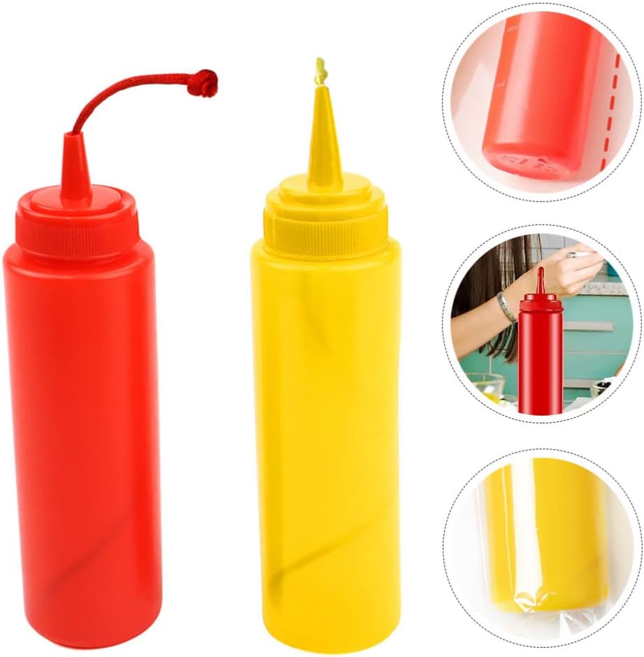 STOBOK 2Pcs Fake Mustard and Ketchup Bottle Funny Fake Salad Dressing Bottle Prank Toys Phoney Condiment Squirt Bottle Toy for Adults Kids Halloween Party - Build Your Ideas