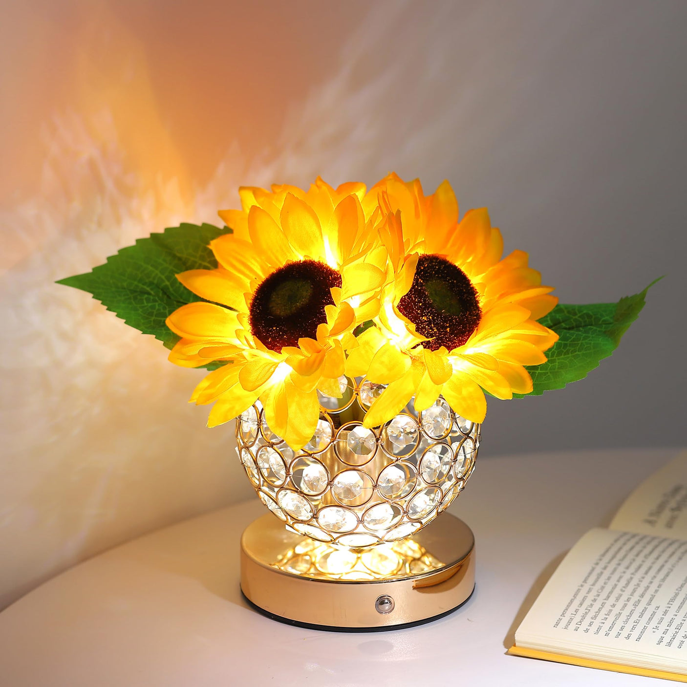 Sunflower LED Lamp for Women, Mother's Day Ideal for Bedroom Decor Sunflower Gifts for Mom Grandma Teacher Aunt Girlfriends Coworker Friend Wife Mothers Anniversary Birthday Christmas - Build Your Ideas