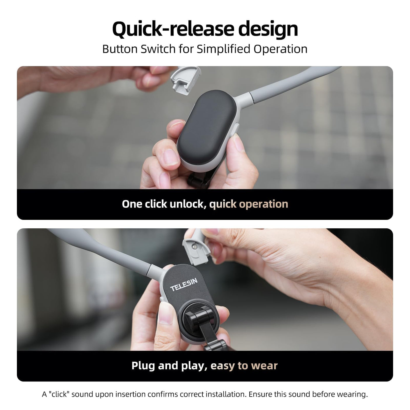 TELESIN Magnetic Neck Mount for Phones, Neck Cell Phone Holder POV/Vlog Selfie Mount Hand Free Phone Neck Holder Chest Stand Strap Video Recording for iPhone 16 15 14 13 12 Seires Android Phones Gray - Build Your Ideas