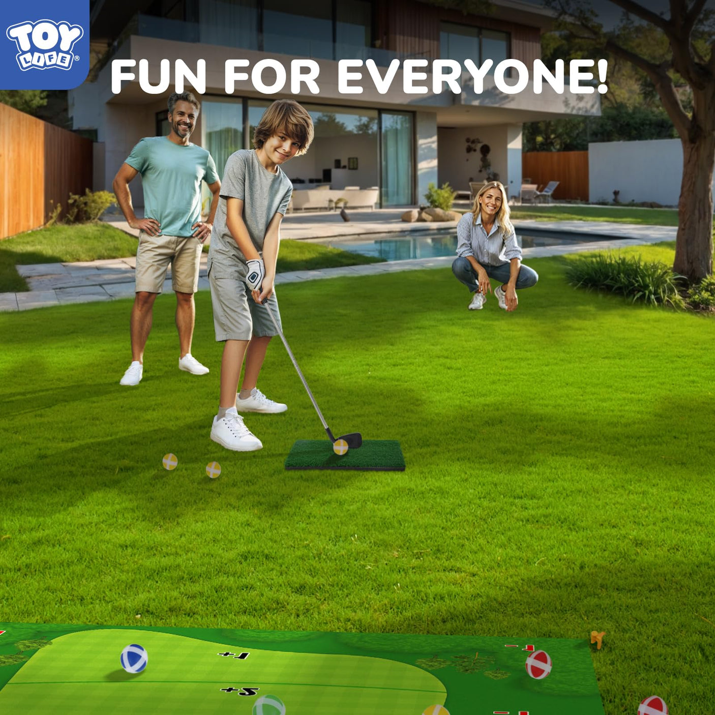 TOY Life Chipping Golf Game Mat Indoor Outdoor Games for Adults and Family Kids Outdoor Play Equipment Stick Chip Game Indoor Golf Set Backyard Games Outdoor Toys for Kids - Build Your Ideas