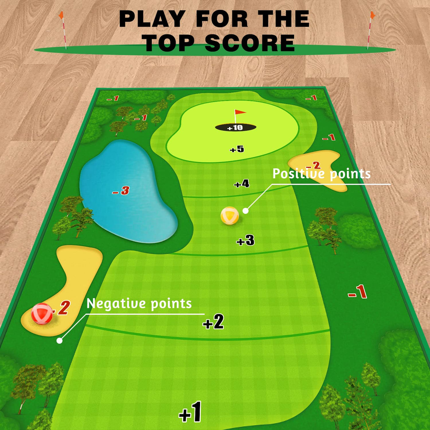 TOY Life Chipping Golf Game Mat Indoor Outdoor Games for Adults and Family Kids Outdoor Play Equipment Stick Chip Game Indoor Golf Set Backyard Games Outdoor Toys for Kids - Build Your Ideas