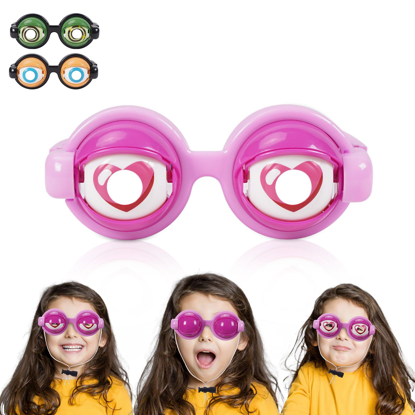 2PCS Funny Glasses for Adults Crazy Eye Glass Googly Eye Glasses Adult Size Silly Sunglass With Blinking Eyeball On Them Novelty Eyeglasses for Kids Hilarious Gag Gifts Prank Stuff Goofy Glasses Joke - Build Your Ideas