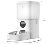 PETLIBRO Automatic Dog Feeder, 6L Dog Food Dispenser with Timer Interactive Voice Recorder, Auto Dog Feeder with Desiccant Bag 1-4 Meals Dry Food, Black Transparent