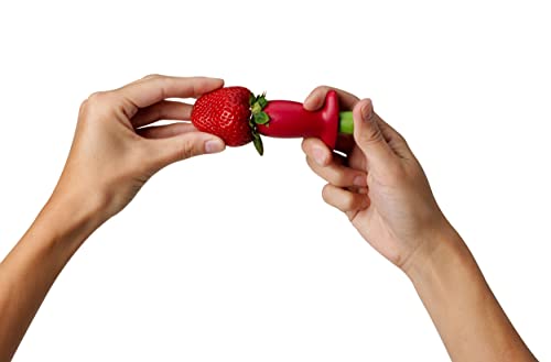 Chef'n Original Stem Gem Strawberry Huller, Red/Green -
