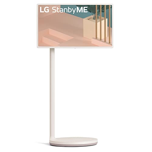 LG 27-Inch StanbyME Go Portable Smart 1080P Touch Screen (27LX5QKNA, 2023 Model), Calming Beige