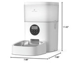 PETLIBRO Automatic Dog Feeder, 6L Dog Food Dispenser with Timer Interactive Voice Recorder, Auto Dog Feeder with Desiccant Bag 1-4 Meals Dry Food, Black Transparent