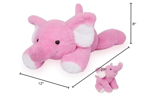 5 lbs, 24 inches Panda Weighted Stuffed Animals, Cuddly Weighted Panda Plush Pillow Giant Plushie Ideal Gift for Adults & Kids