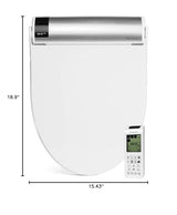 Bio Bidet BB2000 Bliss Electric Bidet Toilet Seat, Warm Water with Air Dryer, Heated Seat with Sensor and Slow Close Lid, Night Light, Remote Control, Elongated, White