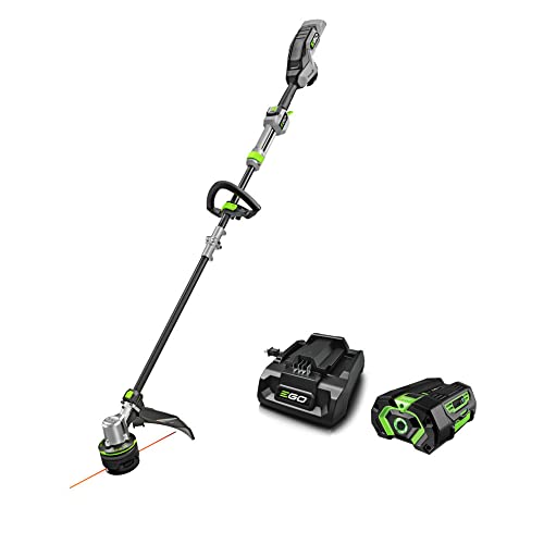 EGO Power+ ST1502SA 15-Inch 56-Volt Cordless String Trimmer with Rapid Reload and Split Shaft 2.5Ah Battery and Charger Included, Black