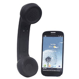 Wireless Retro Telephone Handset and Wire Radiation-Proof Handset Receivers Headphones for a Mobile Phone with Comfortable Call (Black)