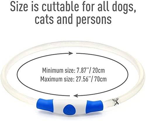 Colaseeme LED Dog Collar Light Up Dog Collars 1 Count USB Rechargeable TPU Glow Safety Basic Dog Collars, Please Do Not Use Fast Charging (Green)
