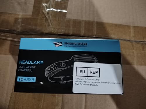 Smiling Shark LED Headlamp, 230°Wide Angle 3*White Light 2 Pack The Brightest Head Lamp Rechargeable Motion Sensor Waterproof Headlight for Camping Hiking Outdoor, Head-Lamp-LED-Frontale-Light