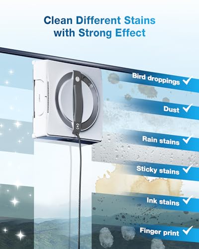 ECOVACS WINBOT W2 PRO Omni Portable Window Cleaning Robot with Multi-Functional Station, Charging While Working, Intelligent Cleaning with Triple Nozzle Water Sprayer, 12-Level Protection