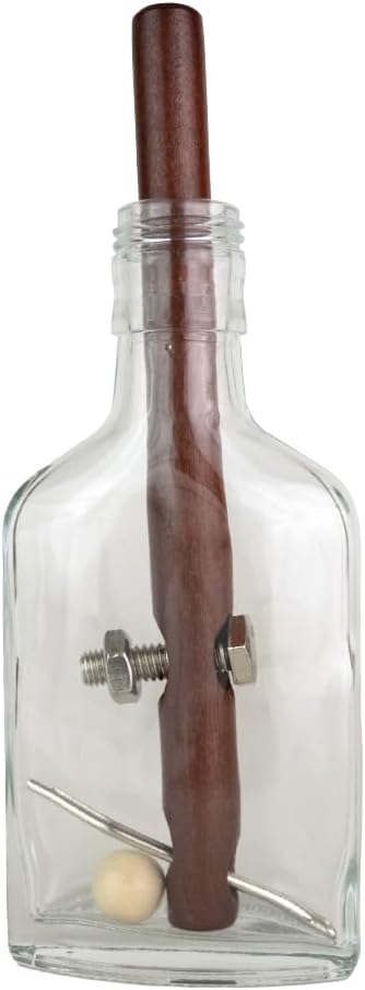 True Genius - Grecian Glass Bottle Disentanglement Brainteaser Puzzle, Logic Puzzle for Adults, Brain Teaser, Gifts for Father's Day, Men, Kids