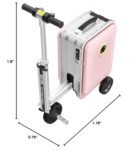 SE3S Smart Rideable Suitcase Electric Luggage Scooter For Travel (black)