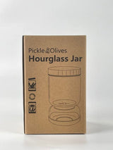 WhiteRhino Pickle Jar with Strainer Flip,34oz Pickle Container Pickle and Olive Hourglass Jar,Glass Flip Pickle Jar Juice Separator Jar with Airtight Lid for Jalapeno Gherkin