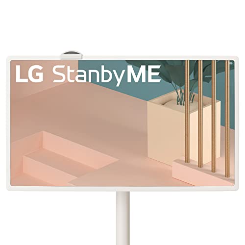 LG 27-Inch StanbyME Go Portable Smart 1080P Touch Screen (27LX5QKNA, 2023 Model), Calming Beige