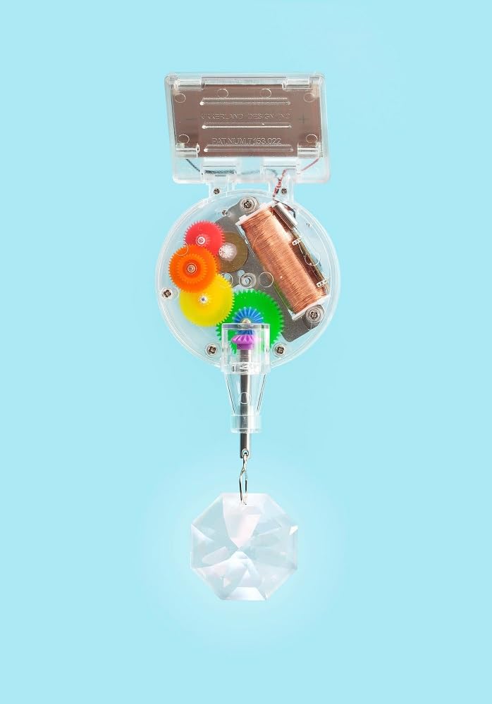 Kikkerland Solar Powered Rainbow Maker – Prism Suncatcher, Fun Home Window Decor – Unique Gift for Christmas & Birthdays – Single Crystal