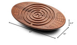 Bodo Maze Balance Board - Wood Wobble Board for Kids, Toddlers, Teens & Adults for Exercise Training, Physical Therapy, Bodyweight Fitness, Skiing, Surfing, Snowboarding, Skateboarding with Labyrinth