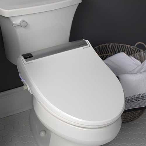 Bio Bidet BB2000 Bliss Electric Bidet Toilet Seat, Warm Water with Air Dryer, Heated Seat with Sensor and Slow Close Lid, Night Light, Remote Control, Elongated, White