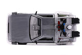 Jada Back to The Future Part II 1:24 Time Machine Die-cast Car Light Up Feature, Toys for Kids and Adults