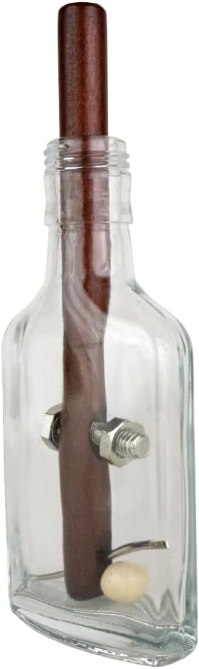 True Genius - Grecian Glass Bottle Disentanglement Brainteaser Puzzle, Logic Puzzle for Adults, Brain Teaser, Gifts for Father's Day, Men, Kids