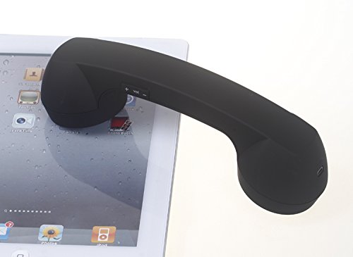 Wireless Retro Telephone Handset and Wire Radiation-Proof Handset Receivers Headphones for a Mobile Phone with Comfortable Call (Black)