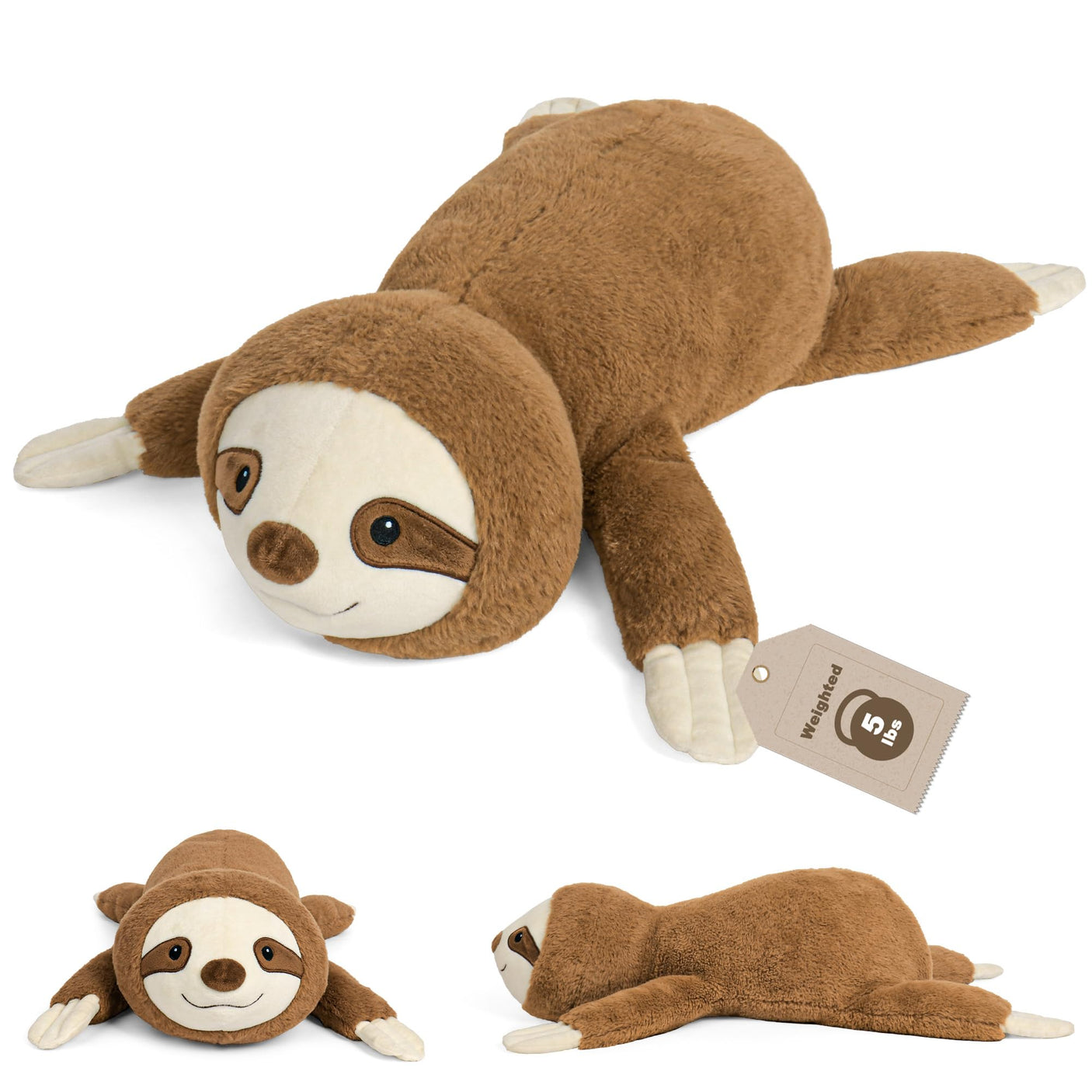 5 lbs, 24 inches Panda Weighted Stuffed Animals, Cuddly Weighted Panda Plush Pillow Giant Plushie Ideal Gift for Adults & Kids - Build Your Ideas