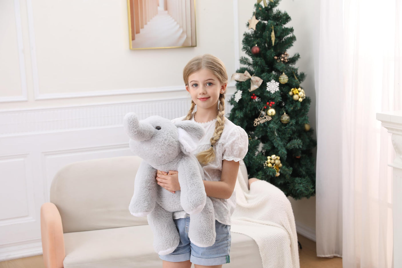 5 lbs, 24 inches Panda Weighted Stuffed Animals, Cuddly Weighted Panda Plush Pillow Giant Plushie Ideal Gift for Adults & Kids - Build Your Ideas