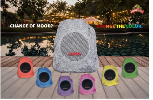 Margaritaville Glow Up Rock Wireless Speaker with Multi Color LED Lights, Waterproof Speaker, with 11 Hours of Playback Time, True Wireless Pairing, 6 Bright LED Light Modes