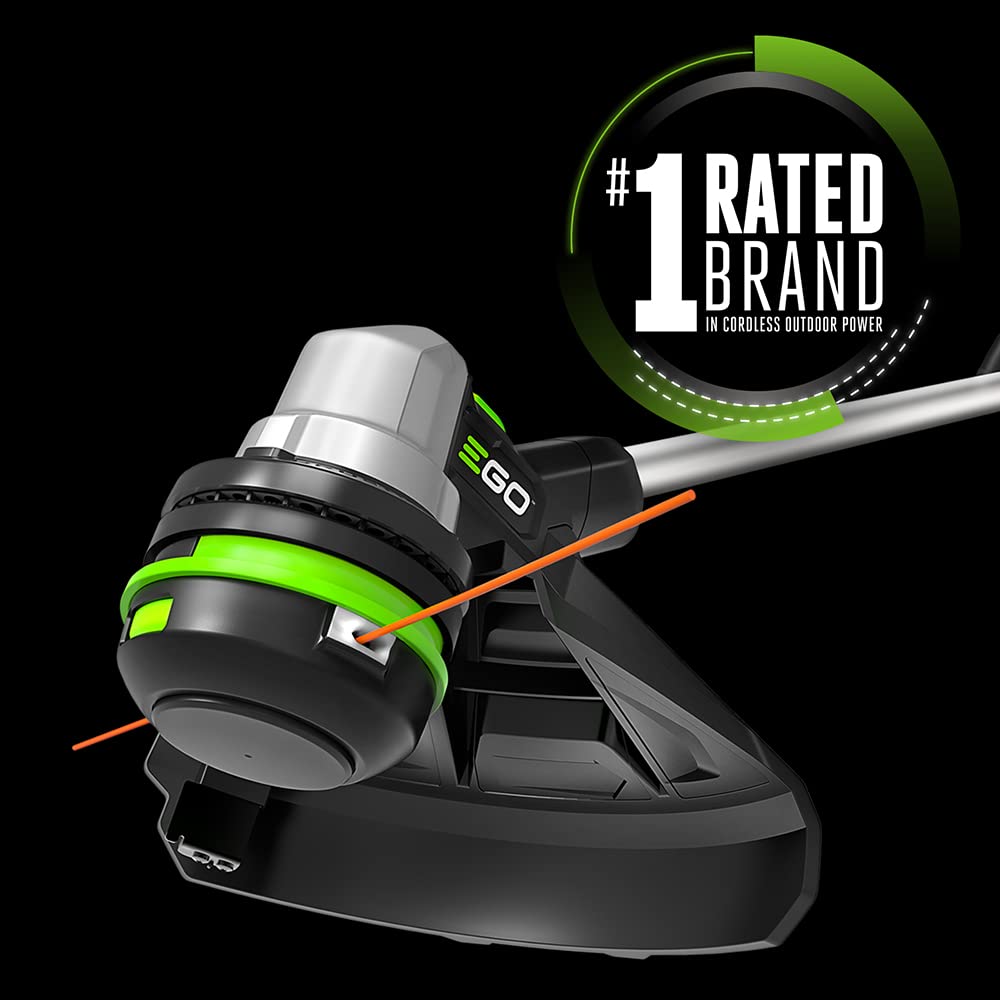 EGO Power+ ST1502SA 15-Inch 56-Volt Cordless String Trimmer with Rapid Reload and Split Shaft 2.5Ah Battery and Charger Included, Black