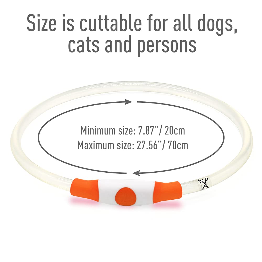 Colaseeme LED Dog Collar Light Up Dog Collars 1 Count USB Rechargeable TPU Glow Safety Basic Dog Collars, Please Do Not Use Fast Charging (Green)
