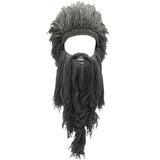 Creative Barbarian Knit Beard Hat Funny Knit Cap Wig Beanie Hats Beard Facemask