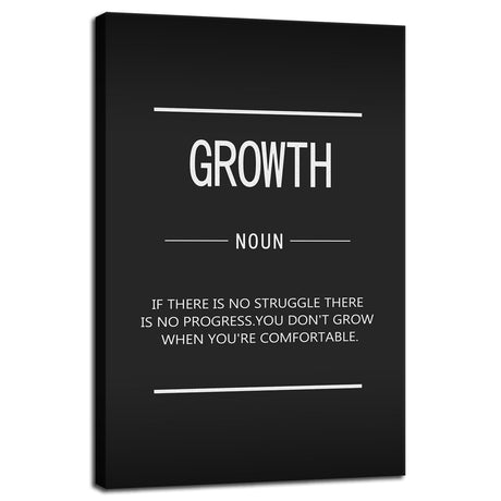 Inspirational Office Wall Decor Motivational Discipline Noun Canvas Wall Art Posters Prints Entrepreneur Quote Wall Picture Paintings Artwork Home Bedroom Framed Ready to Hang[12''W X 18''H]