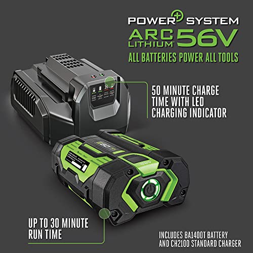 EGO Power+ ST1502SA 15-Inch 56-Volt Cordless String Trimmer with Rapid Reload and Split Shaft 2.5Ah Battery and Charger Included, Black